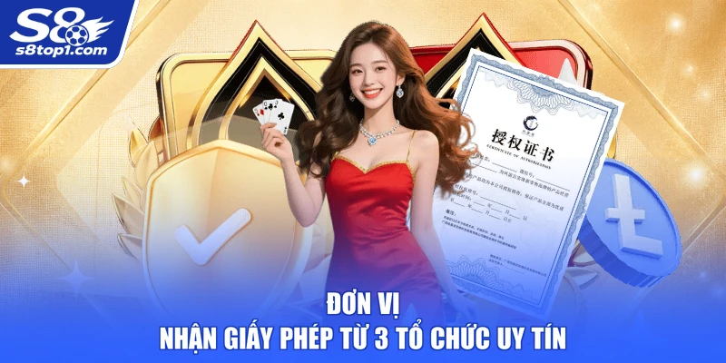 Đơn vị nhận giấy phép từ 3 tổ chức uy tín